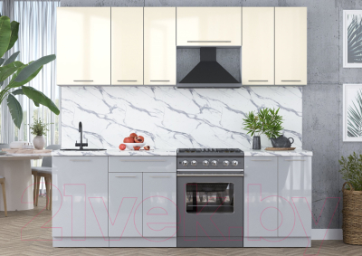 Кухонный гарнитур Интерлиния Мила Пластик 2.3 А