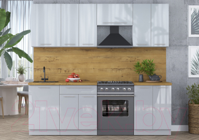 Кухонный гарнитур Интерлиния Мила Пластик 2.3 А