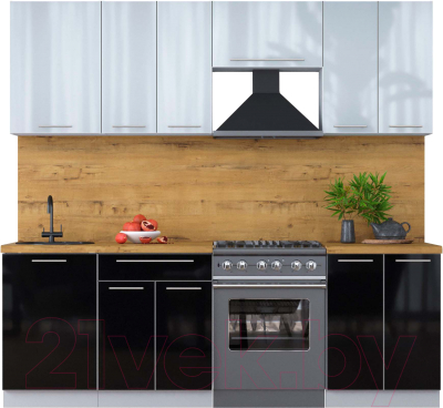 Кухонный гарнитур Интерлиния Мила Пластик 2.3 А - фото