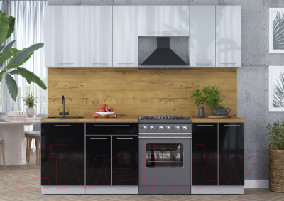 Кухонный гарнитур Интерлиния Мила Пластик 2.3 А