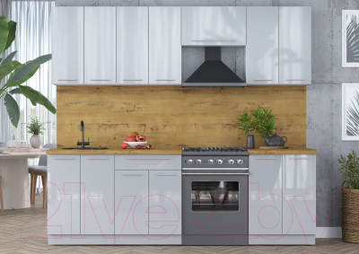 Кухонный гарнитур Интерлиния Мила Пластик 2.4 А