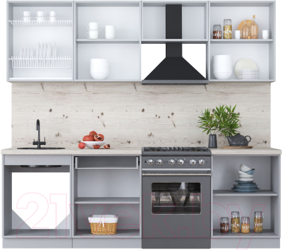 Кухонный гарнитур Интерлиния Мила Пластик 2.4 А