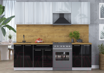 Кухонный гарнитур Интерлиния Мила Пластик 2.4 А