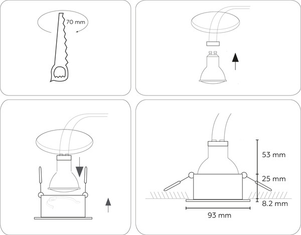 Точечный светильник Ambrella TN111 BK