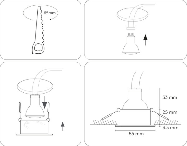 Точечный светильник Ambrella TN1181 BK