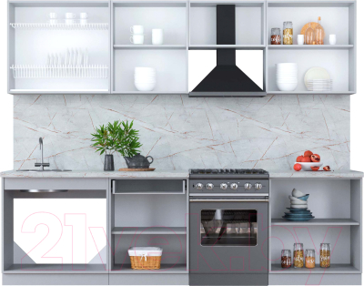 Кухонный гарнитур Интерлиния Мила Пластик 2.7 А