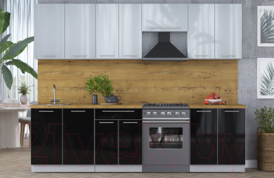 Кухонный гарнитур Интерлиния Мила Пластик 2.8 А