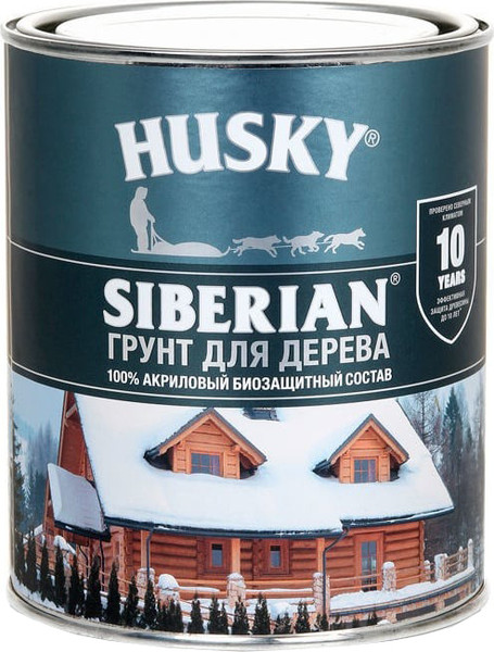 Грунтовка Husky Siberian Биозащитный акриловый для дерева - фото