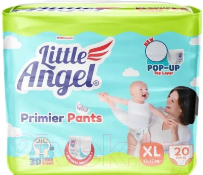 Подгузники-трусики детские Little Angel Baby Diaper Pants Premier Extra Large - фото
