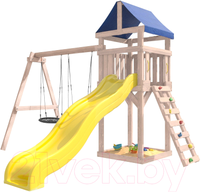 Игровой комплекс National Tree Company С качелями гнездо IgroWoods / ДКНП-6 (не окрашен)