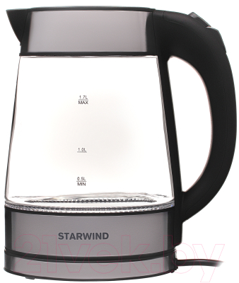 Электрочайник StarWind SKG3311 (черный/серебристый) - фото