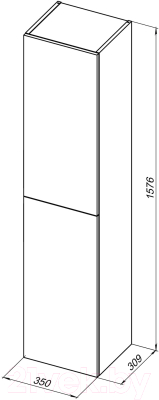 Шкаф-пенал для ванной Aquanet Алвита New 35 / 334189