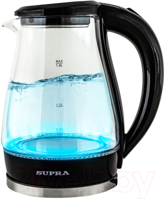 Электрочайник Supra KES-1855G (черный/прозрачный)