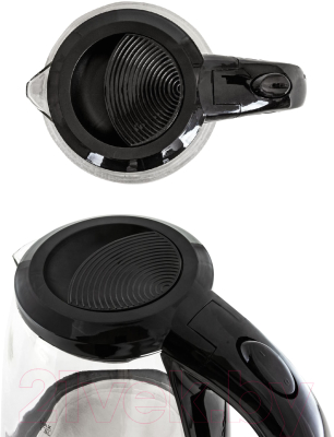 Электрочайник Supra KES-1855G (черный/прозрачный)