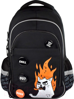Школьный рюкзак Феникс+ Яростный кот / 64149 - фото
