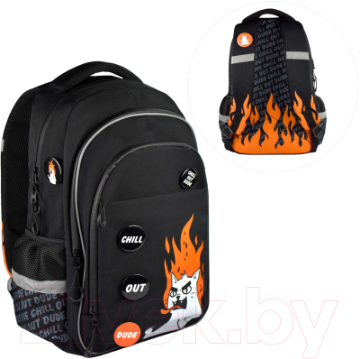 Школьный рюкзак Феникс+ Яростный кот / 64149