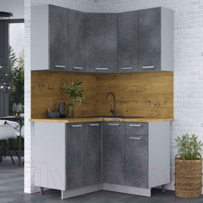 Кухонный гарнитур Интерлиния Мила Лайт 1.2x1.2