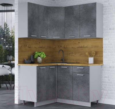 Кухонный гарнитур Интерлиния Мила Лайт 1.2x1.4