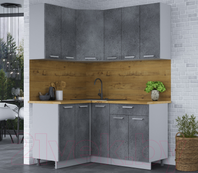 Кухонный гарнитур Интерлиния Мила Лайт 1.2x1.5