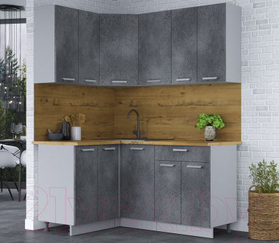 Кухонный гарнитур Интерлиния Мила Лайт 1.2x1.6