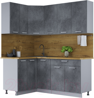 Кухонный гарнитур Интерлиния Мила Лайт 1.2x1.8 - фото