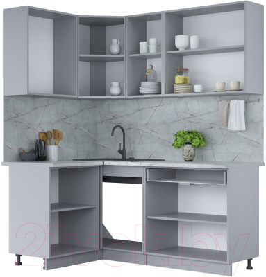Кухонный гарнитур Интерлиния Мила Лайт 1.2x1.8