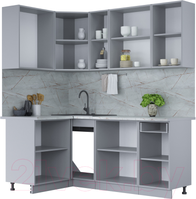 Кухонный гарнитур Интерлиния Мила Лайт 1.2x1.9