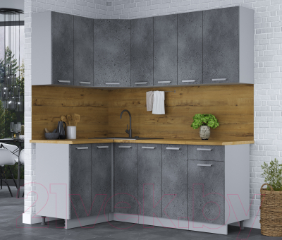 Кухонный гарнитур Интерлиния Мила Лайт 1.2x1.9