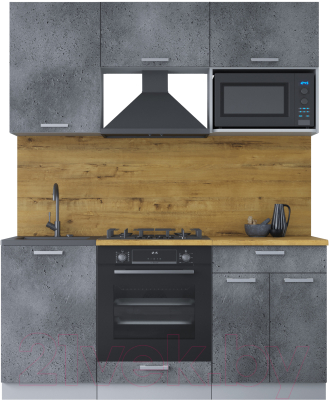 Кухонный гарнитур Интерлиния Мила Лайт 1.7 ВТ - фото