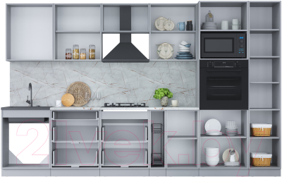 Кухонный гарнитур Интерлиния Мила Лайт 3.4 ВТ