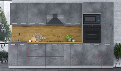 Кухонный гарнитур Интерлиния Мила Лайт 3.4 ВТ