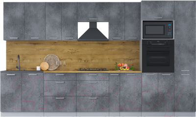 Кухонный гарнитур Интерлиния Мила Лайт 3.6 ВТ - фото