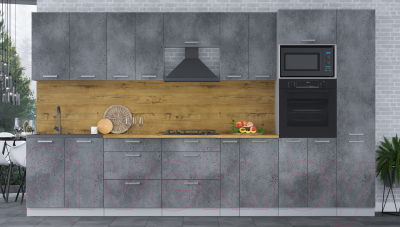 Кухонный гарнитур Интерлиния Мила Лайт 3.6 ВТ