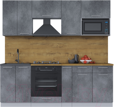 Кухонный гарнитур Интерлиния Мила 2.2 ВТ - фото