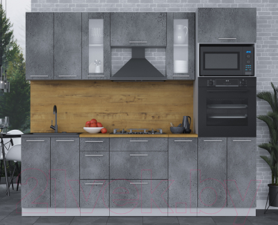 Кухонный гарнитур Интерлиния Мила 2.4 ВТ