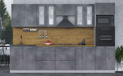 Кухонный гарнитур Интерлиния Мила 3.2 ВТ