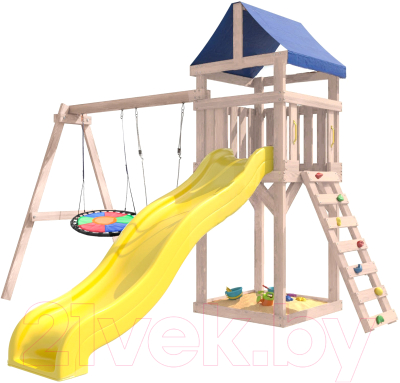 Игровой комплекс National Tree Company С качелями лодочка IgroWoods / ДКНП-8 (не окрашен)