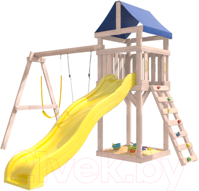 Игровой комплекс National Tree Company С гибкими качелями IgroWoods / ДКНП-11 (не окрашен)