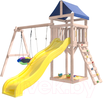 Игровой комплекс National Tree Company С качелями лодочка IgroWoods / ДКНП-13 (не окрашен)