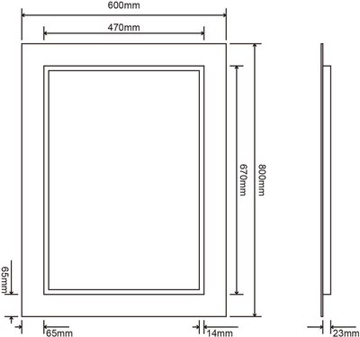 Зеркало Roxen Bliss 510035-60