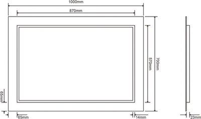 Зеркало Roxen Bliss Long 510035-100