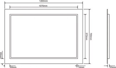 Зеркало Roxen Bliss Long 510035-120