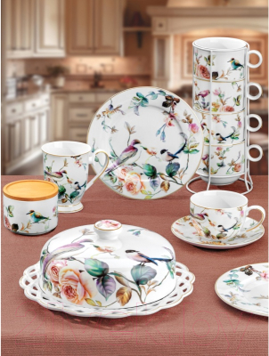 Емкость для хранения выпечки Elan Gallery Певчие птички / 730783