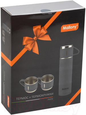 Термос для напитков Mallony Festa с кружками / 106052