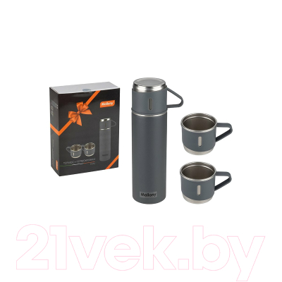 Термос для напитков Mallony Festa с кружками / 106052