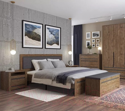 Прикроватная тумба Black Red White Kada S404-KOM1S