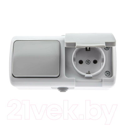 Блок выключатель+розетка INTRO Atlantic 5-701-03 / Б0050947