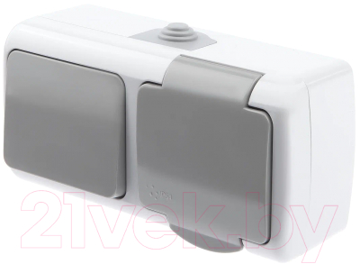 Блок выключатель+розетка INTRO Atlantic 5-701-03 / Б0050947