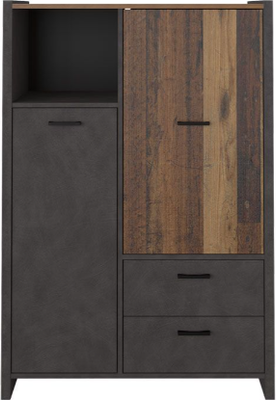 Шкаф Black Red White Kristoff REG2D2S/130 - фото