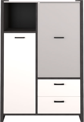 Шкаф Black Red White Kristoff REG2D2S/130 - фото